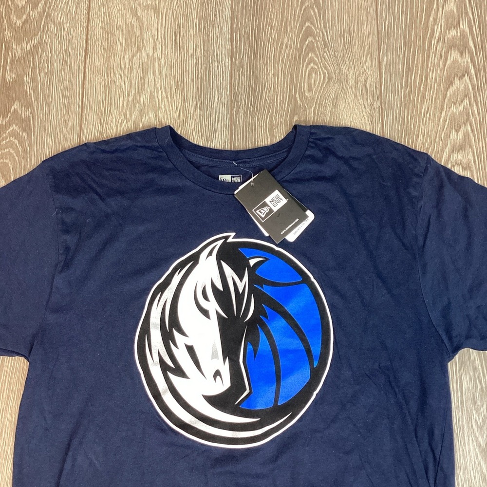 Dallas Mavericks Tshirt Short Sleeve‎ JH Design Navy Blue NEW NBA Men's L